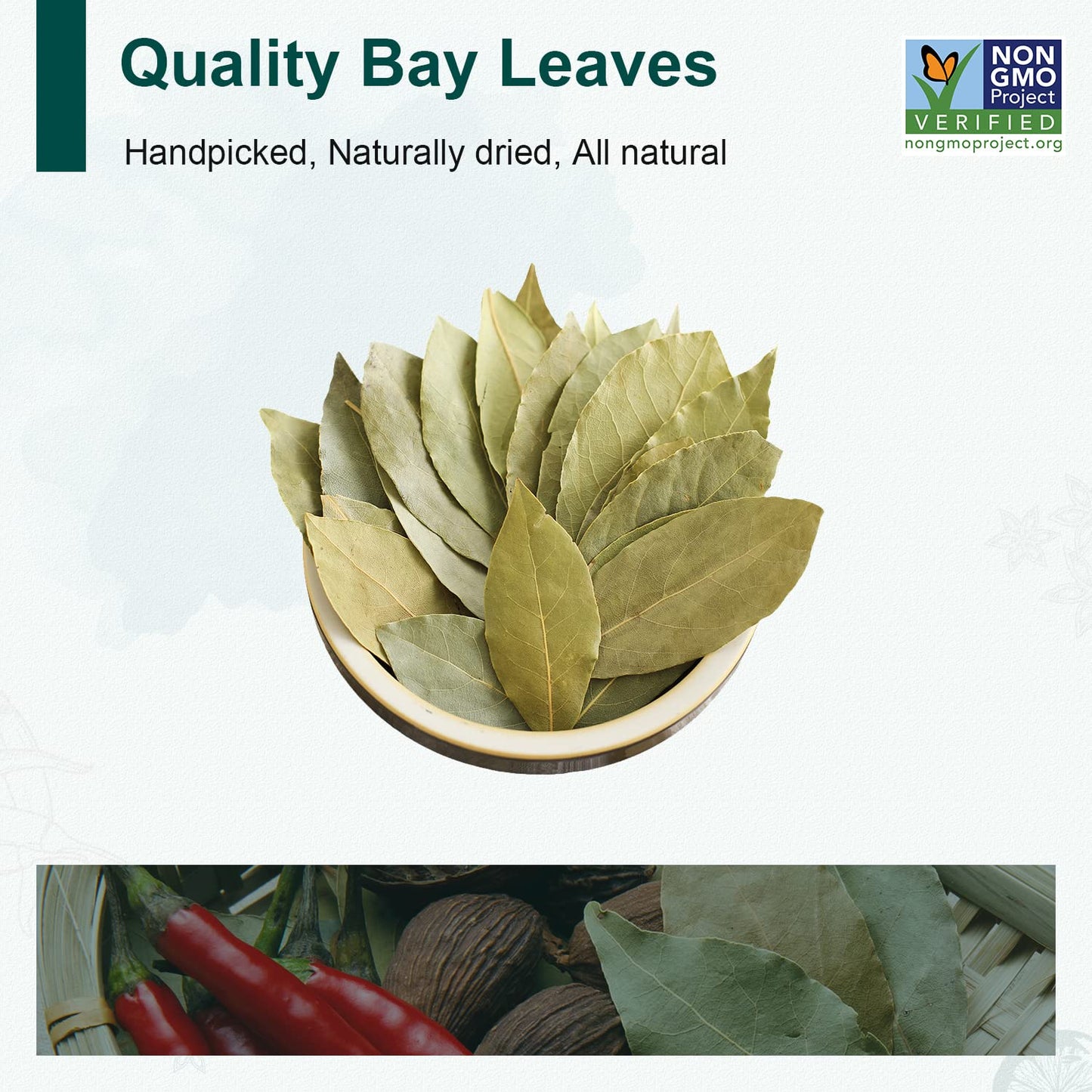 Soeos Bay Leaf, 1 lb (454g), Non-GMO Verified, Dried Bay Leaf, Freshly Packed to Keep Fresh, Bay Laurel Herbs for Cooking,Bay La