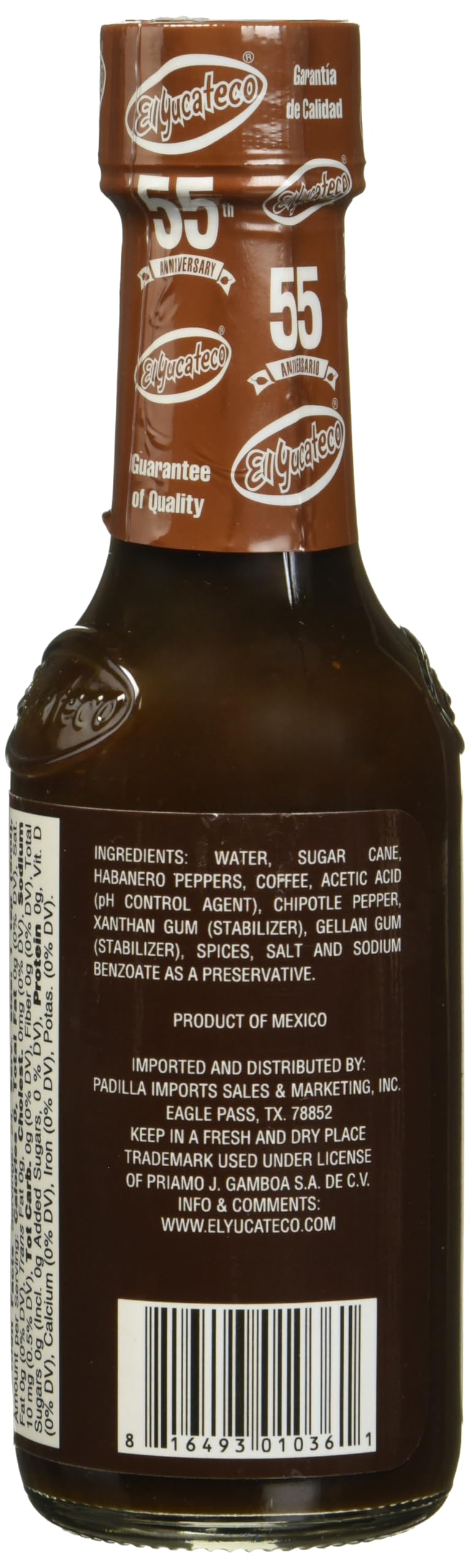 El Yucateco Coffee Habanero Hot Sauce, 4 oz (Pack of 6) - Authentic Mexican Hot Sauce with Roasted Coffee Flavor, Gourmet Gift f