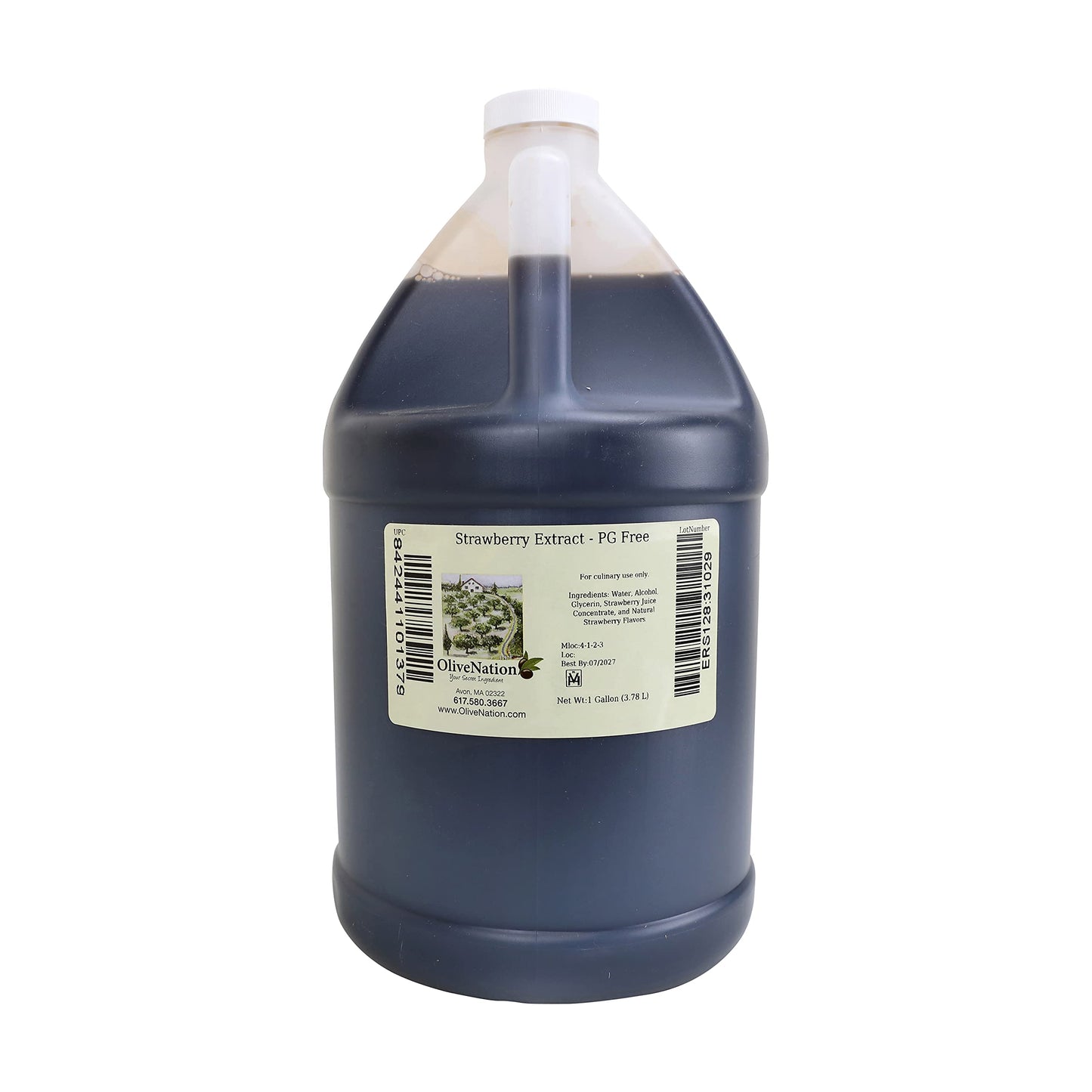 OliveNation Pure Strawberry Extract, 8 Fl Oz, Model ERS8, Black