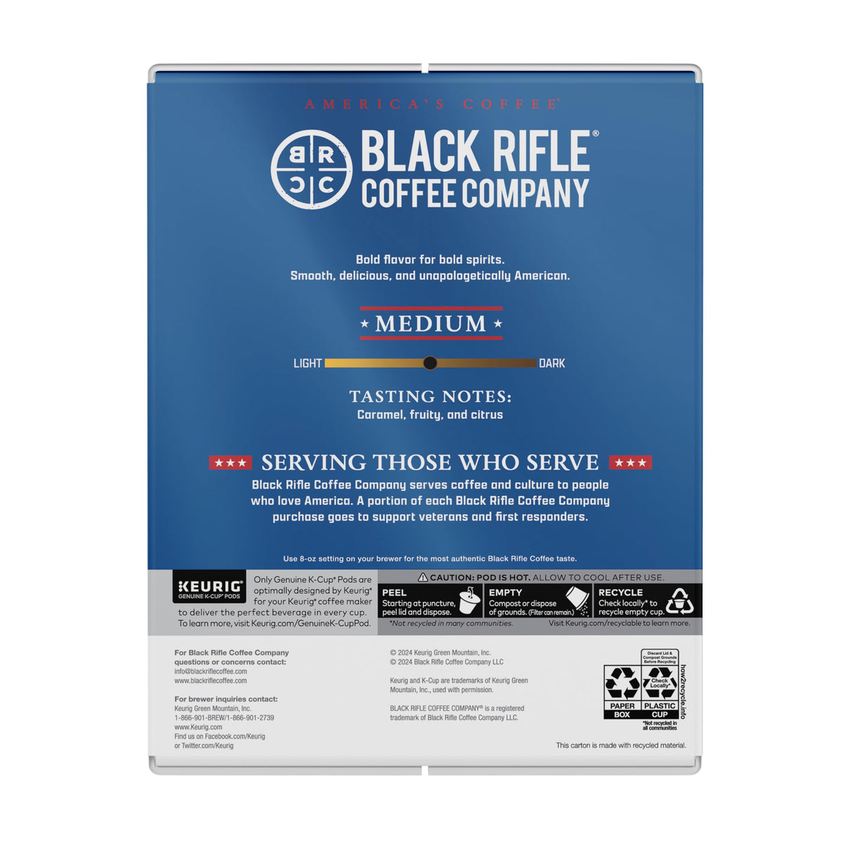 Black   Coffee Company Liberty Roast Single Serve Coffee, Hazelnut & Brown Sugar, 22 Count, 1 Pack