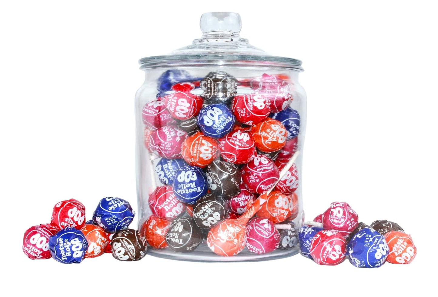 Grandys Candys Assorted Fruit Flavored Tootsie Roll Pops, Bulk Variety Pack, 5 Pound