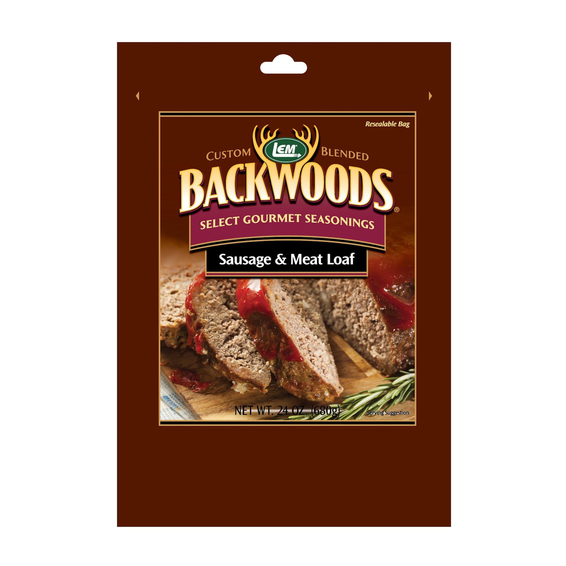 LEM Products Backwoods Sausage and Meatloaf Seasoning, Ideal for Wild Game and Domestic Meat, Seasons Up to 96 Pounds of Meat, 2