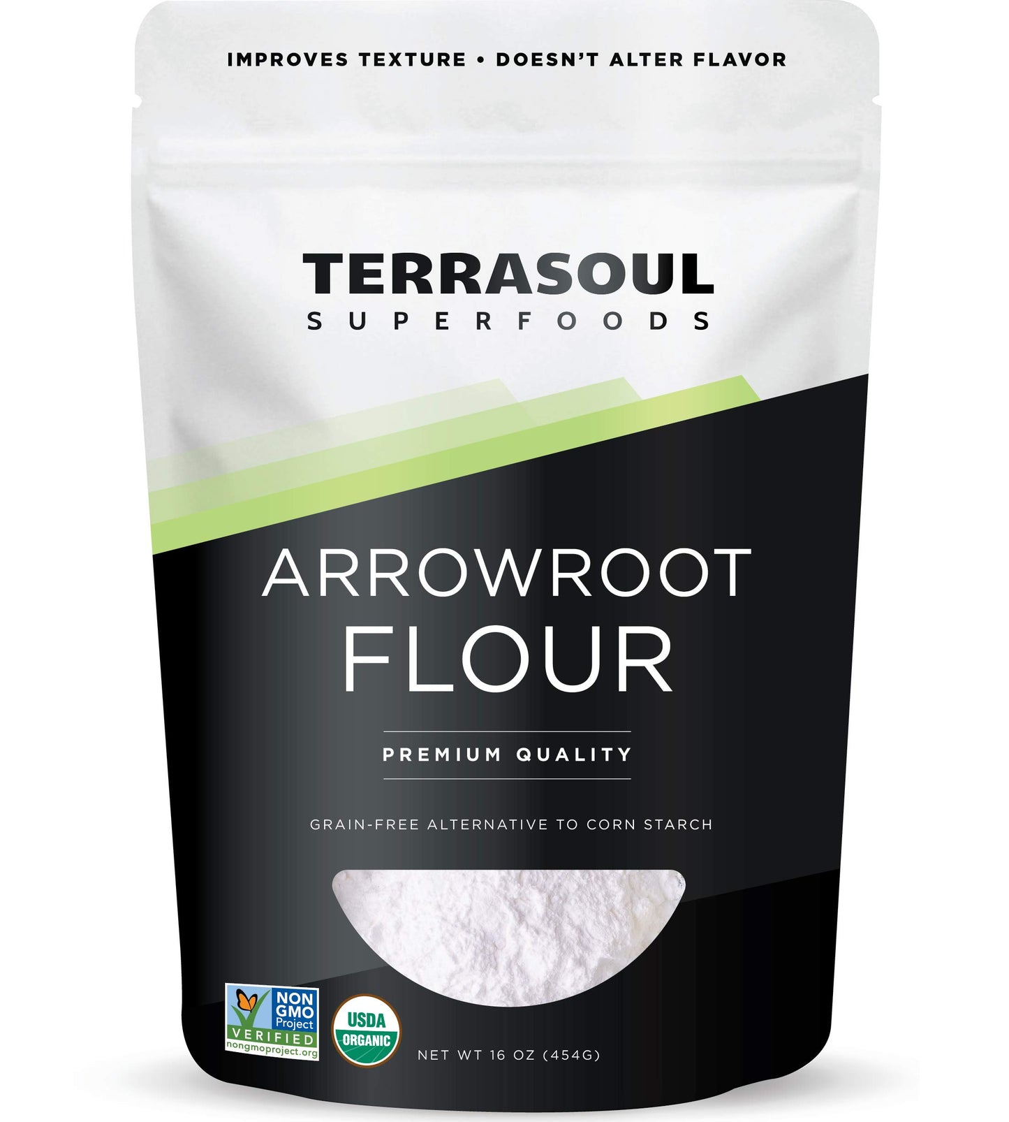 Terrasoul Superfoods Organic Arrowroot Flour, 1 Lb - Gluten-free | Improves Texture for Keto Baking | Doesn t Alter Flavor
