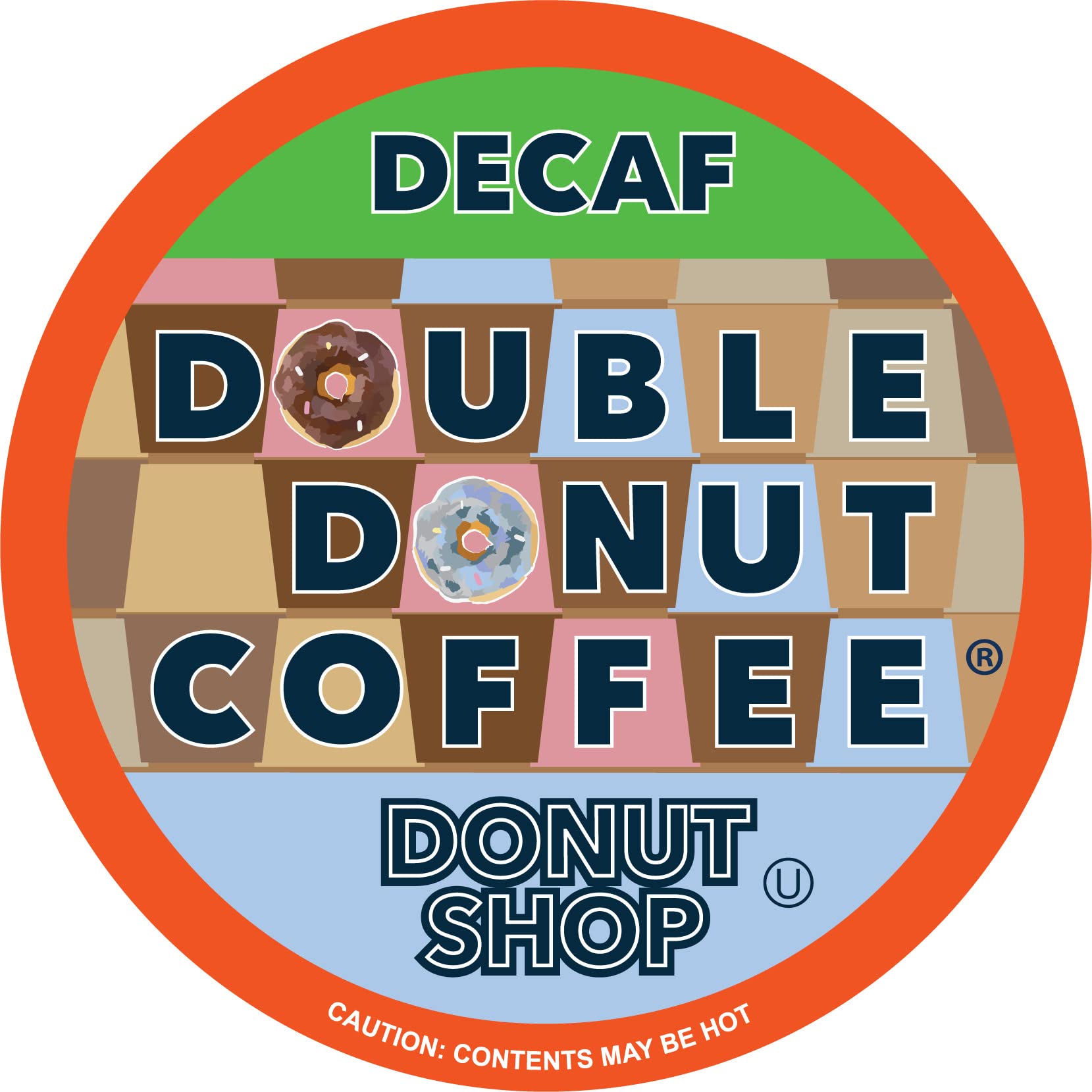 Double Donut Coffee Decaf Coffee Pods for Keurig, 80 Count Value Pack, Single Serve, Recyclable Pods