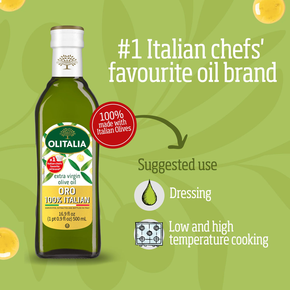 Olitalia Extra Virgin Olive Oil - Gold Selection, 1 Bottle