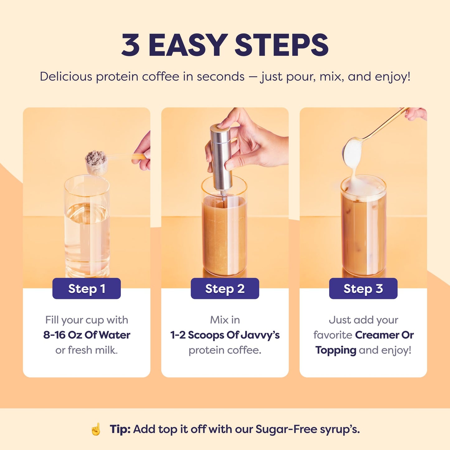 Salted Caramel Protein Iced Coffee - enhanced Whey Protein & Instant Iced Coffees - 100% Natural Cold Brew Coffee - Zero Artificial Flavors & Sweeteners  80 mg Caffeine  0g of Sugar  20 Servings
