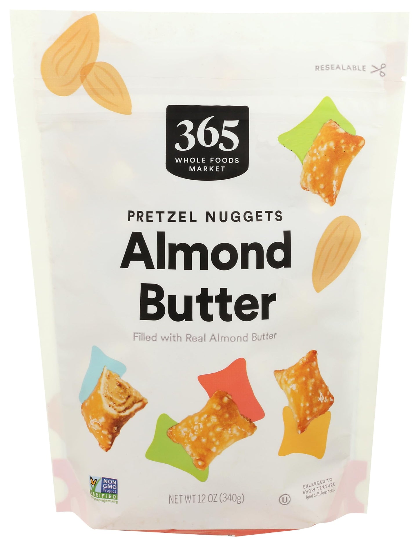 365 by Whole Foods Market Almond Butter Filled Pretzel Nuggets, 12 Ounce Pack
