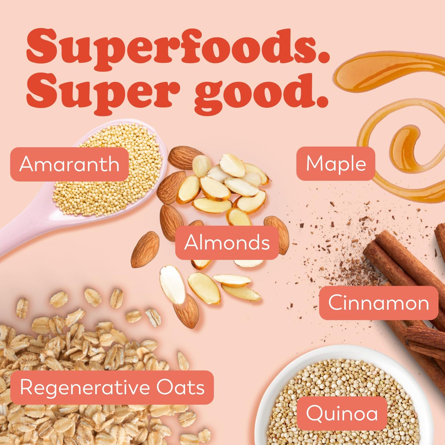 Earnest Eats Superfood Oatmeal, Maple Almond Cinnamon, Vegan, Gluten-Free, 11.5 oz (Pack of 3)