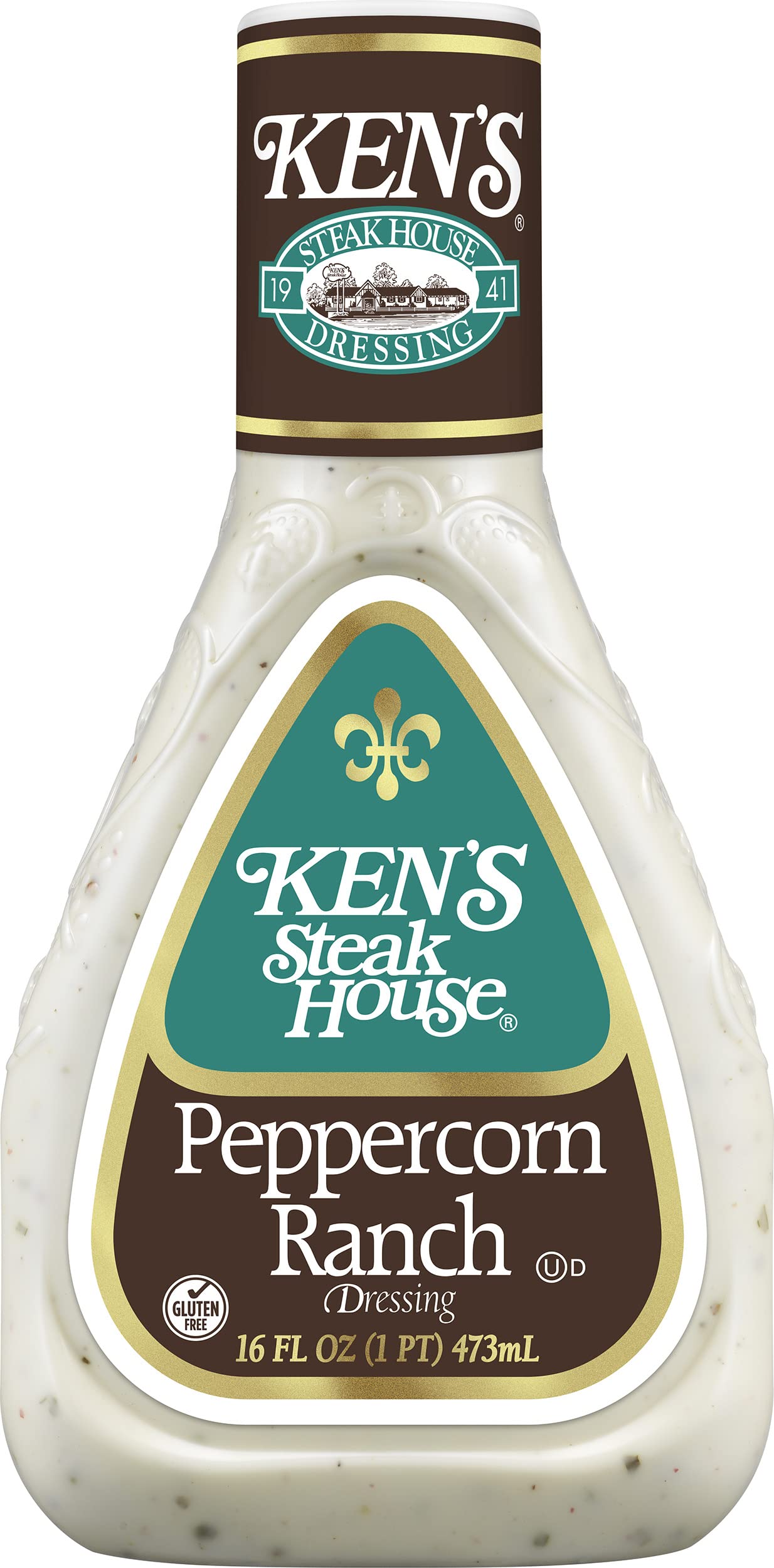 Ken'S Steak House Peppercorn Ranch Dressing (Peppercorn Ranch, 16 Fl Oz, Pack Of 3)