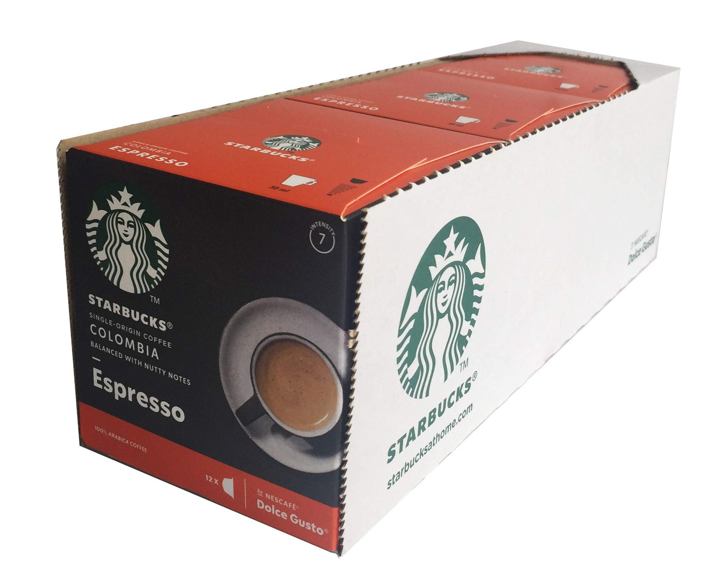 NESCAFÉ DOLCE GUSTO Espresso compact pieces, Starbucks Colombia, 36 Count (3 Boxes)