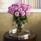 KaBloom PRIME NEXT DAY DELIVERY - Mothers Day Collection - Bouquet of 18 Fresh Purple Roses with Vase .Gift for Birthday  Anniversary  Get Well  Easter  Valentine  Mothers Day Fresh Flowers