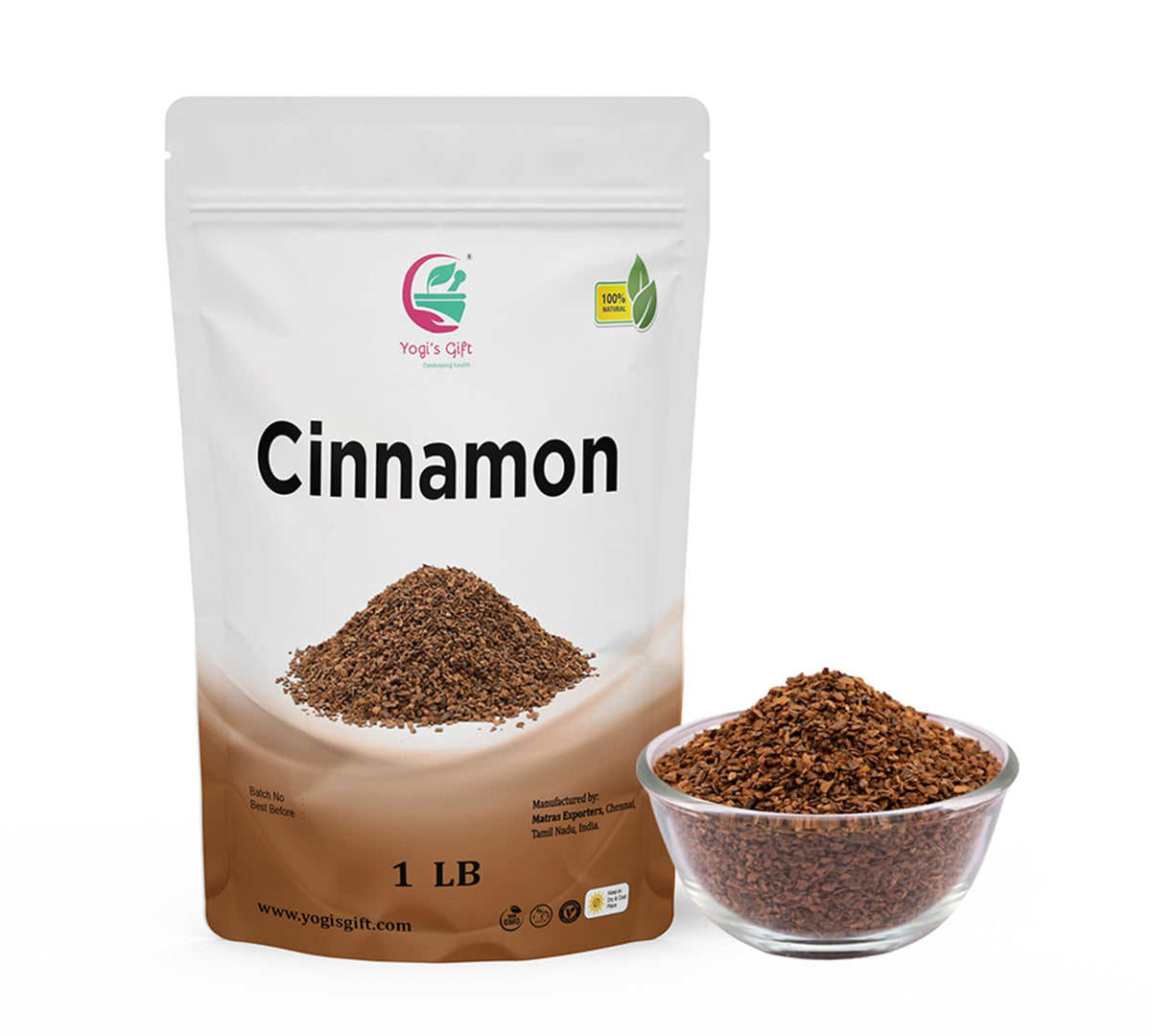 Crushed Cinnamon Bark 1 Lb | Bulk Cinnamon Stick Pieces/Chips For Tea, Cooking | Rich Aroma And Great Flavour | Premium Grade Ci