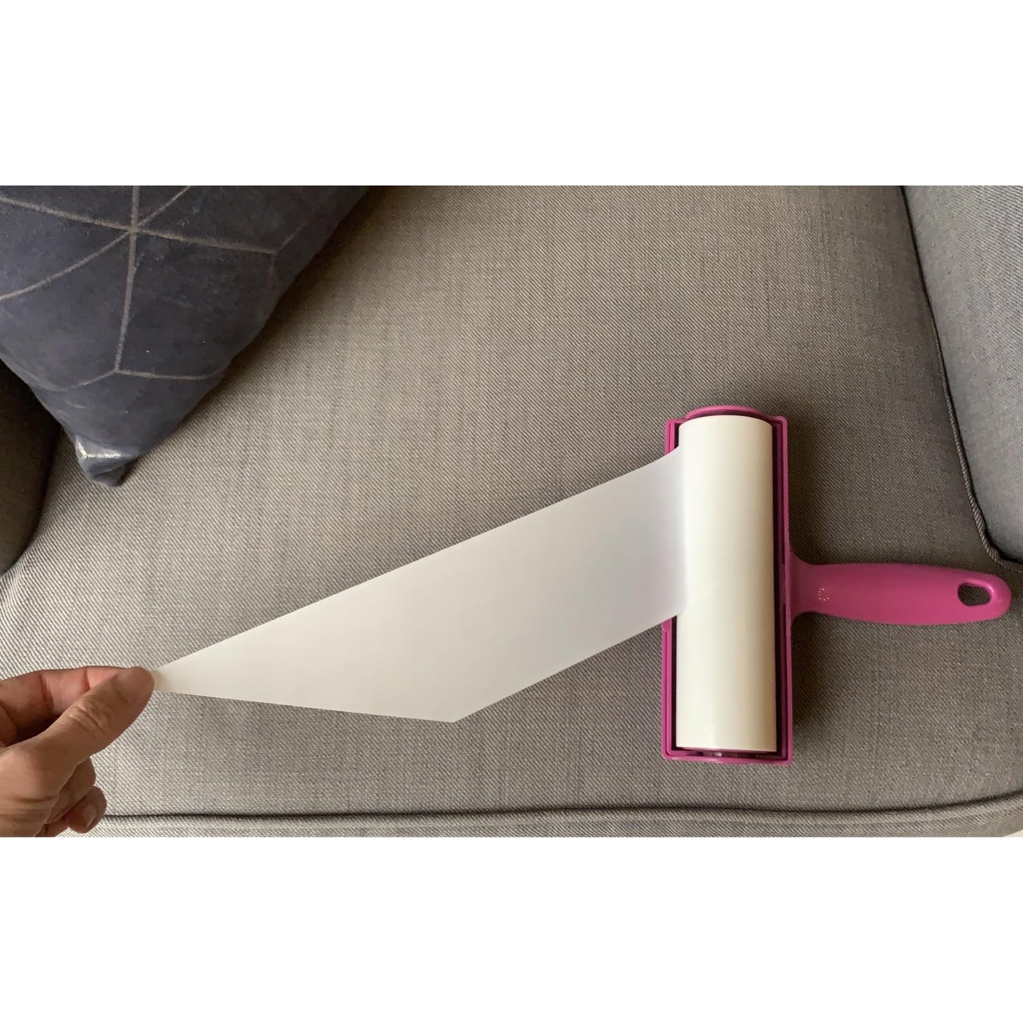 Metkix Extra Large Lint Roller 6.3'' (16Cm) With Refill  Protective Cover Design  Giant Lint Roller For Pet Hair Furniture Bed C