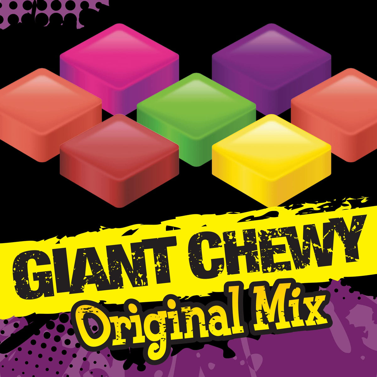 Now And Later Giant Chewy Original Mix Candy, Mixed Fruit Chew Candy, 38 Ounce Tub