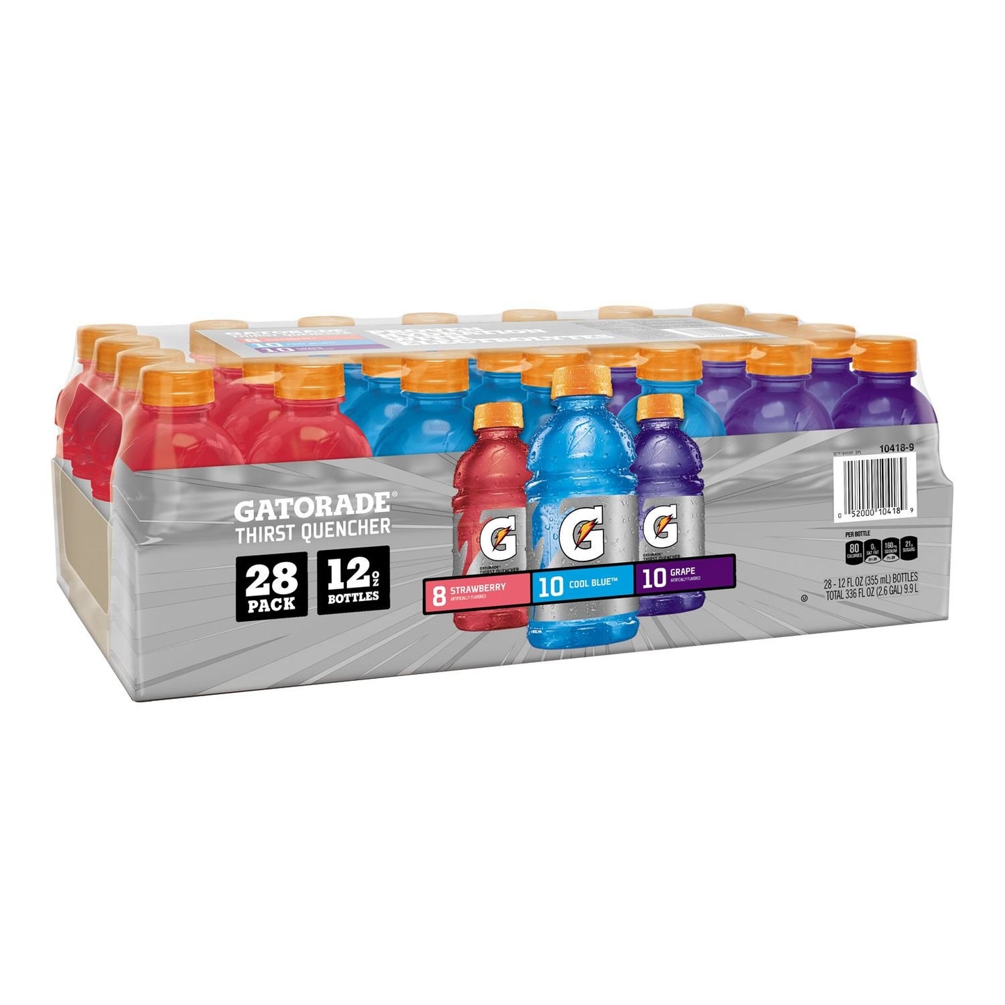 Gatorade Thirst Quencher Variety Pack - 12 oz, 28pk (8 Strawberry, 10 Cool Blue, 10 Grape)