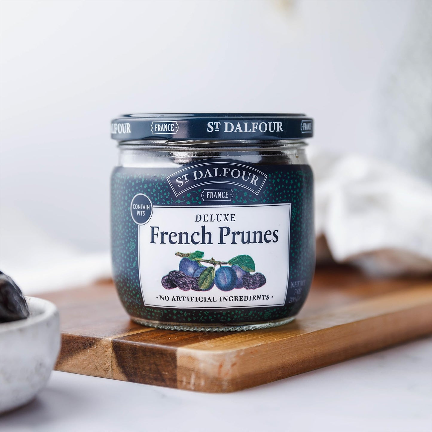 St. Dalfour Deluxe French Prunes - 7Oz - All Natural, No Preservatives Or Artificial Ingredients - Made In France - Pack Of 2
