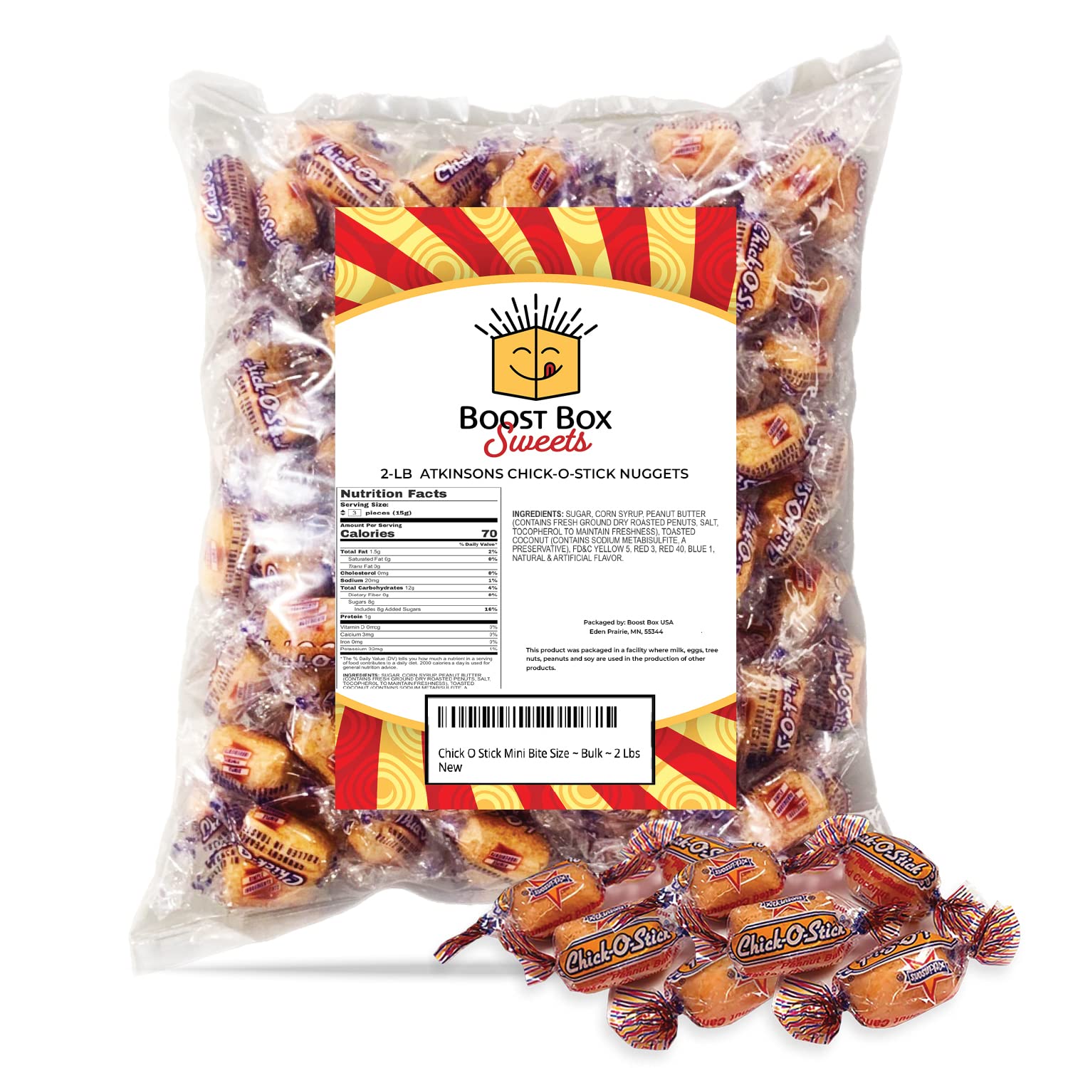 Atkinson'S Chick-O-Stick Bite Size Nuggets Bulk Individually Wrapped Candy (2 Pound)