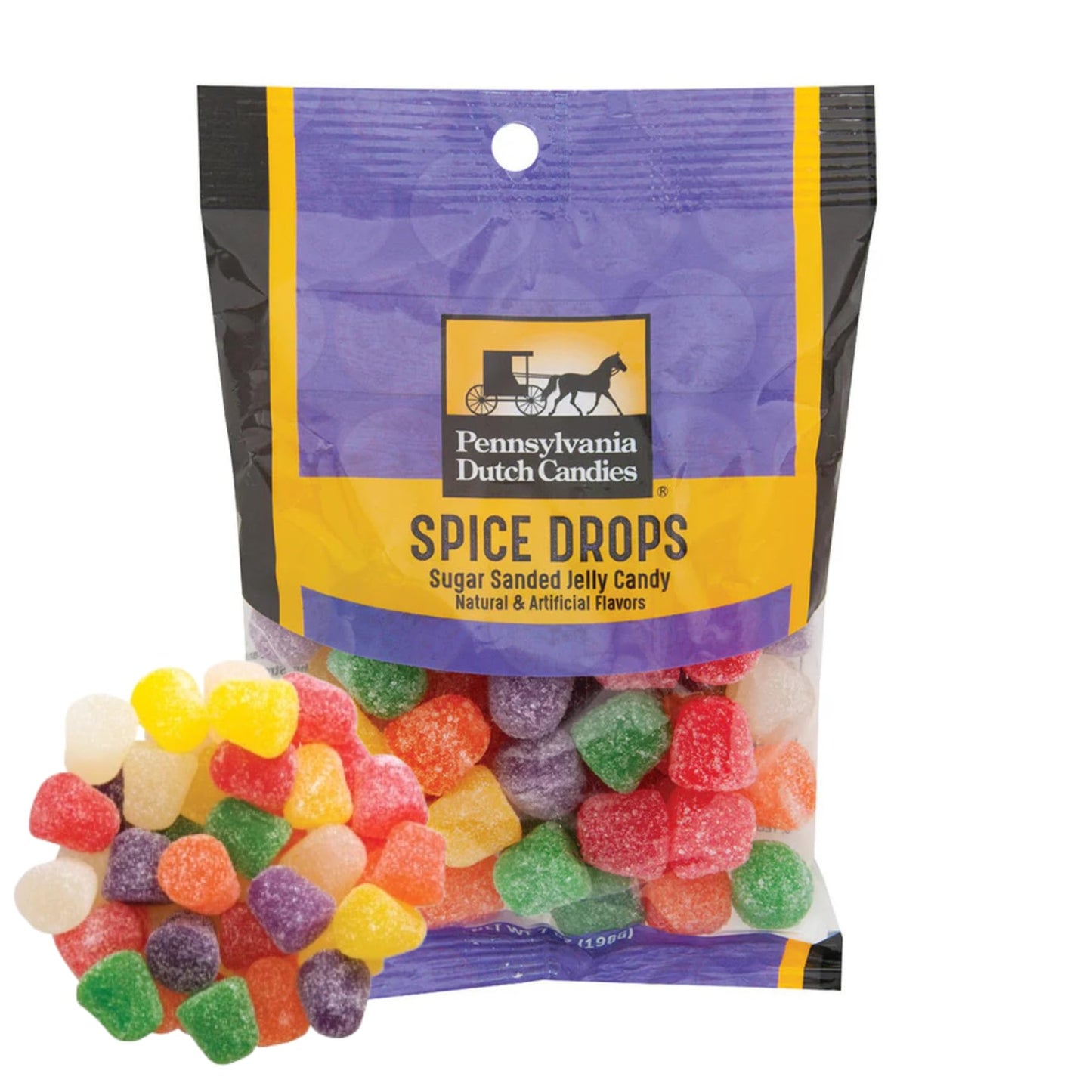 Penn Dutch Candy - Spice Drops | Retro-Flavors | Classic Chewy Candies | Pennsylvania Dutch Company | Varying Flavors And Sizes | Great Taste And Great As A Gift |