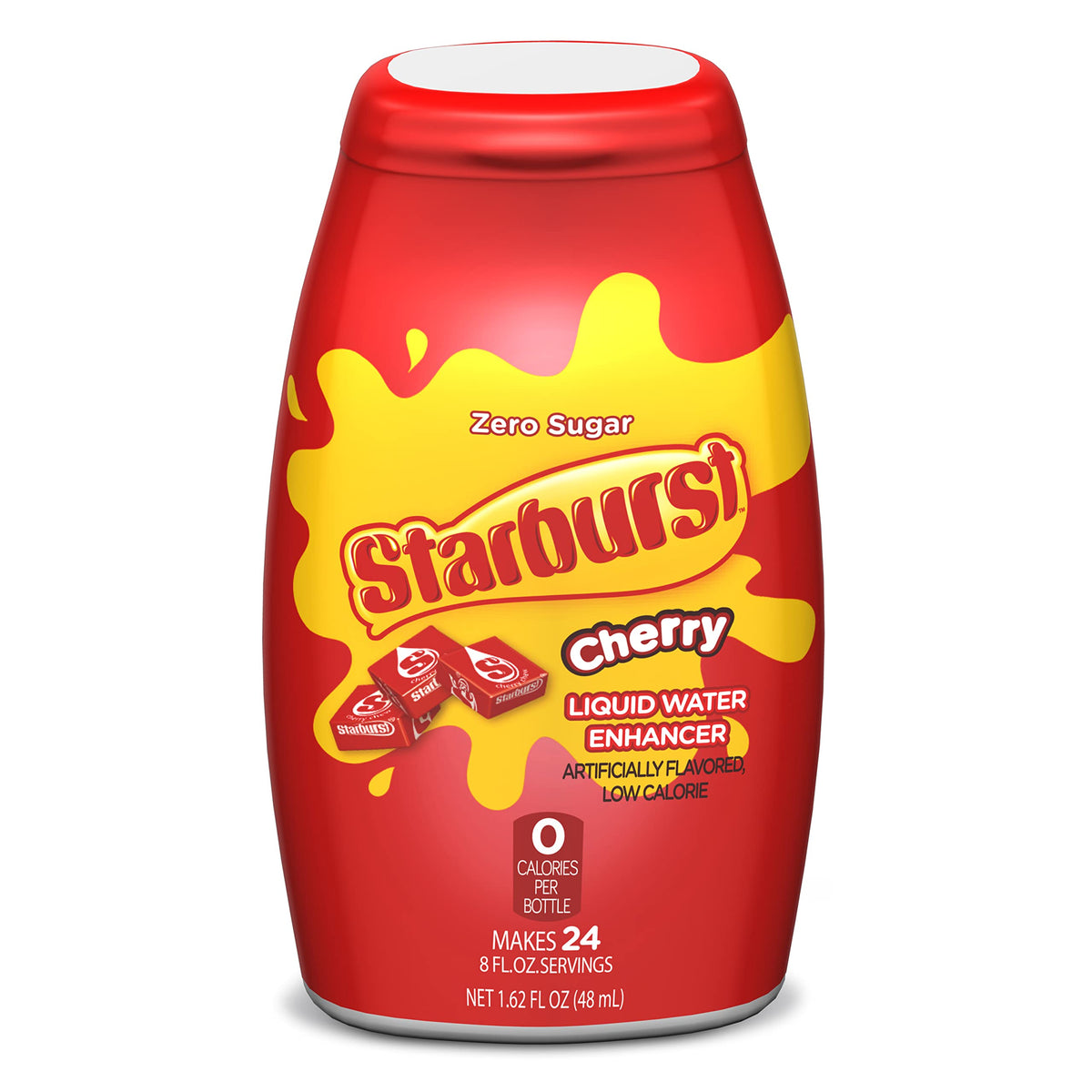 Starburst Singles To Go Liquid Water Enhancer, 1.62 Fl. Oz (1-Pack), Cherry, Low Calorie, Zero Sugar Drink Enhancer