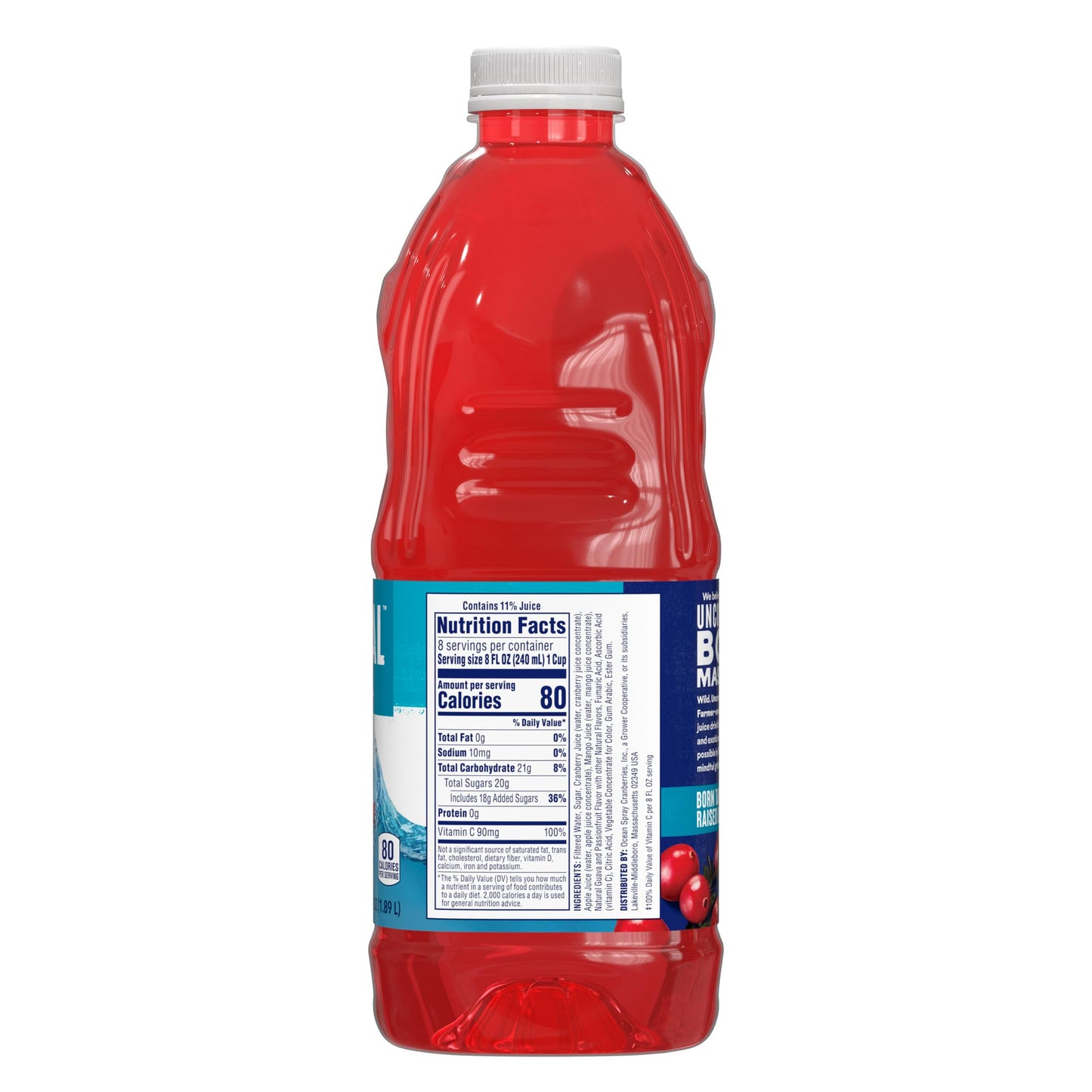 Ocean Spray Cran Tropical Juice, 64 Fl Oz Bottles, Pack of 8
