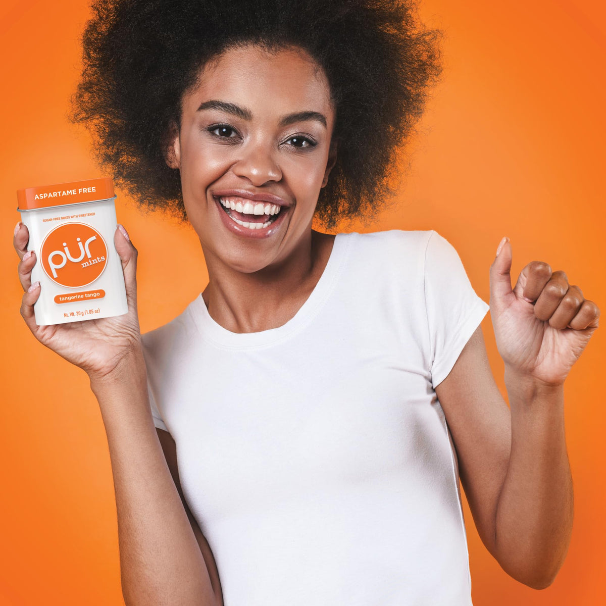 PUR Mints Sugar Free Vegan Keto Friendly Tangerine Tango 30 Count (Pack of 2)
