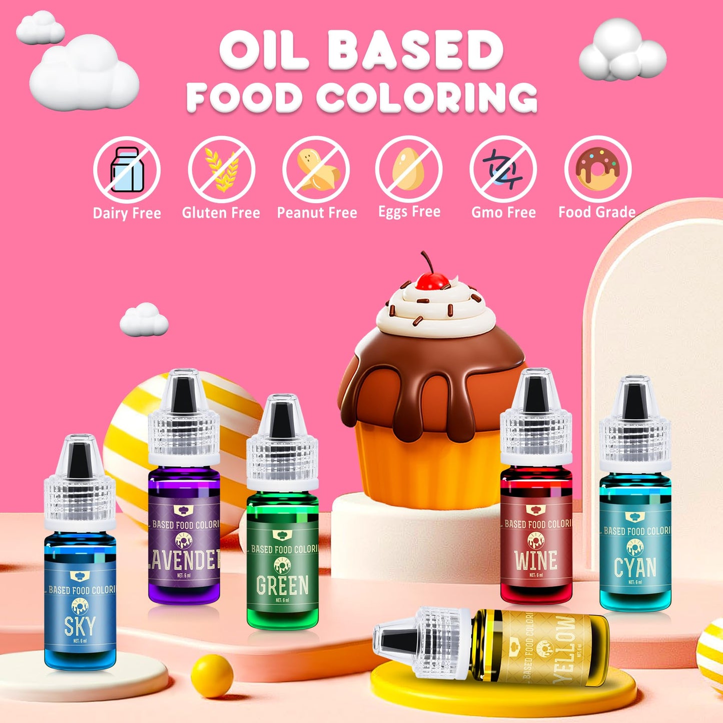 Vividye Oil Based Food Coloring for Chocolate, 88ml, White, Tasteless Dye for Baking, Candy Melts, Fondant, Macaron
