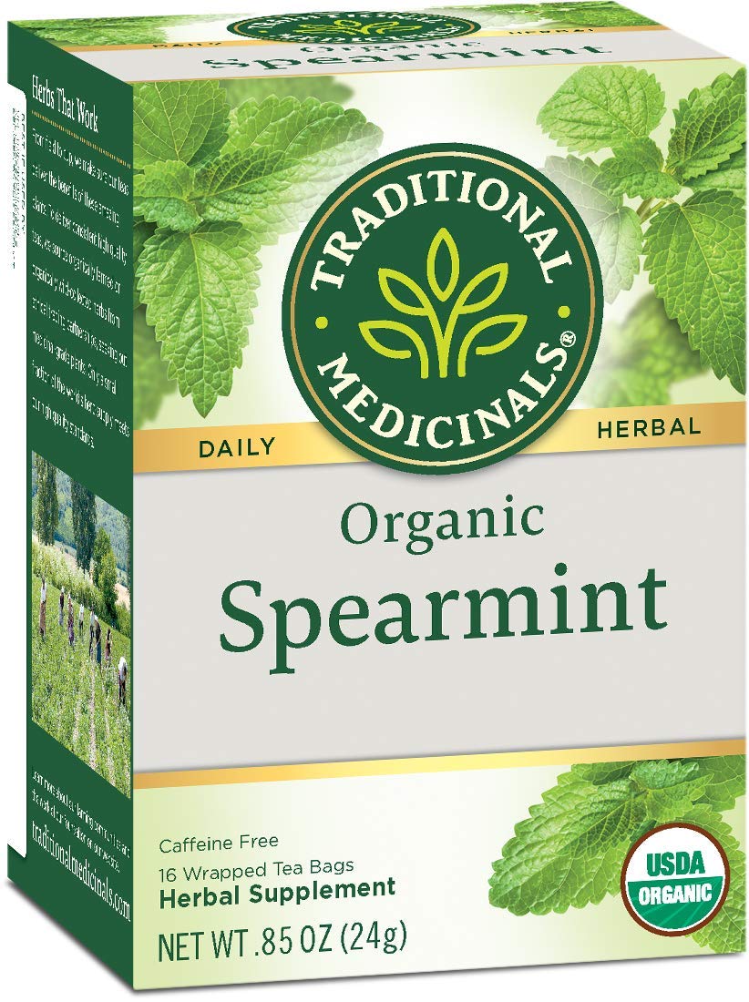 Traditional Medicinals Organic Spearmint Herbal Tea  Healthy & Refreshing  (Pack Of 1) - 16 Tea Bags