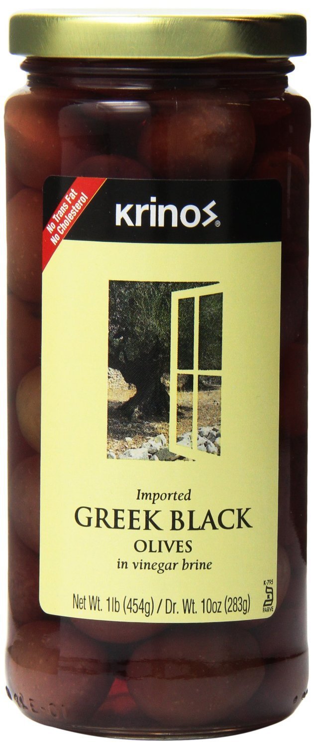Black Olives in Brine, 16 Ounces (Pack of 6)