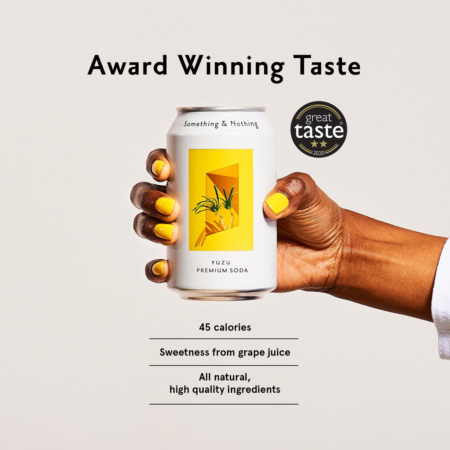 Something & Nothing Yuzu Flavoured Sparkling Water, Vegan, Low Calorie, 12 Fl Oz Cans (Pack of 12)