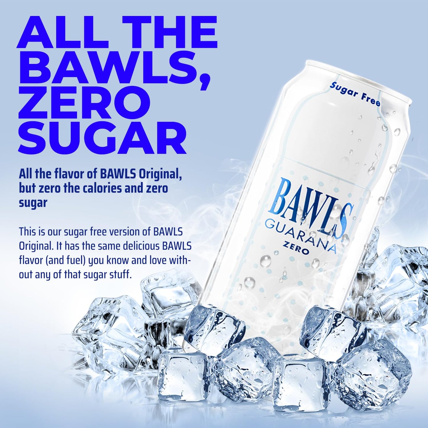 BAWLS Guarana Zero, BAWLS Guarana Drink, Guarana Soda, Guarana Fueled Soda for Energy, High Energy Caffeinated Drink, 16oz 12 Pa