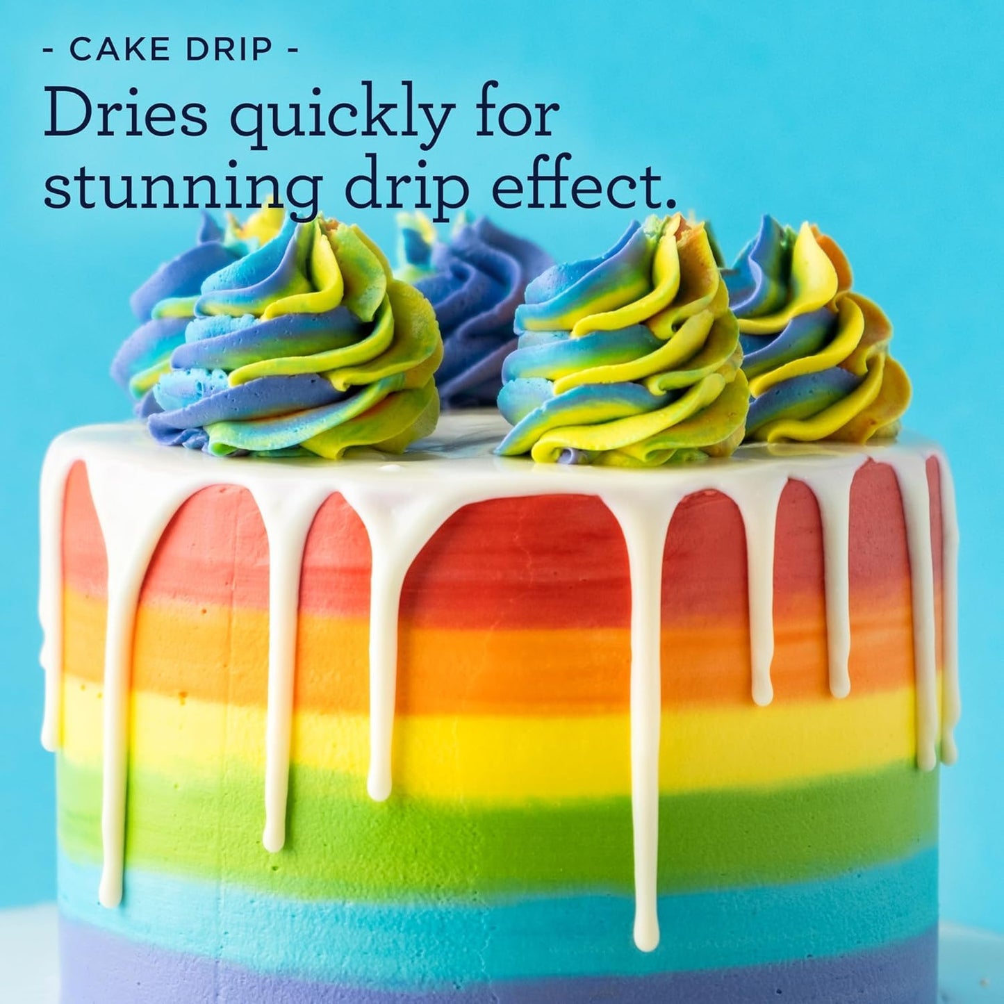 Satin Ice Cake Drip - Yellow, 8.8 Ounce, Ideal for Cake Decorating