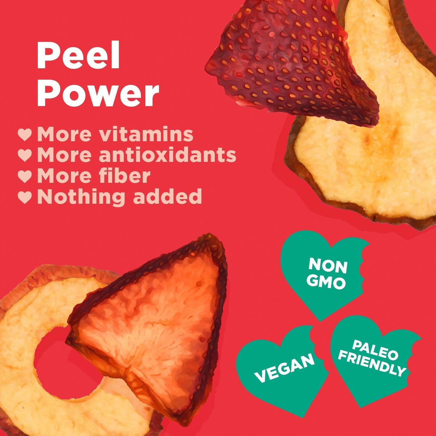 RIND Snacks Dried Fruit Superfood, Strawberry Apple Pear, 12 oz, No Sugar Added, Gluten Free, Vegan, Paleo