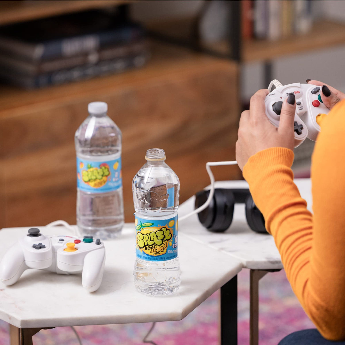 SPLASH BLAST Splash Refresher Lemon Flavor Water Beverage, 16.9 Fl Oz Bottles, 24 Count