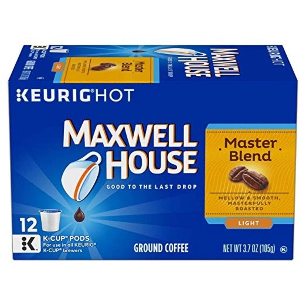 MAXWELL HOUSE K-Cup® Coffee Pods, Master Blend Light Roast, 12 Count, Clear, Model 10043000060053