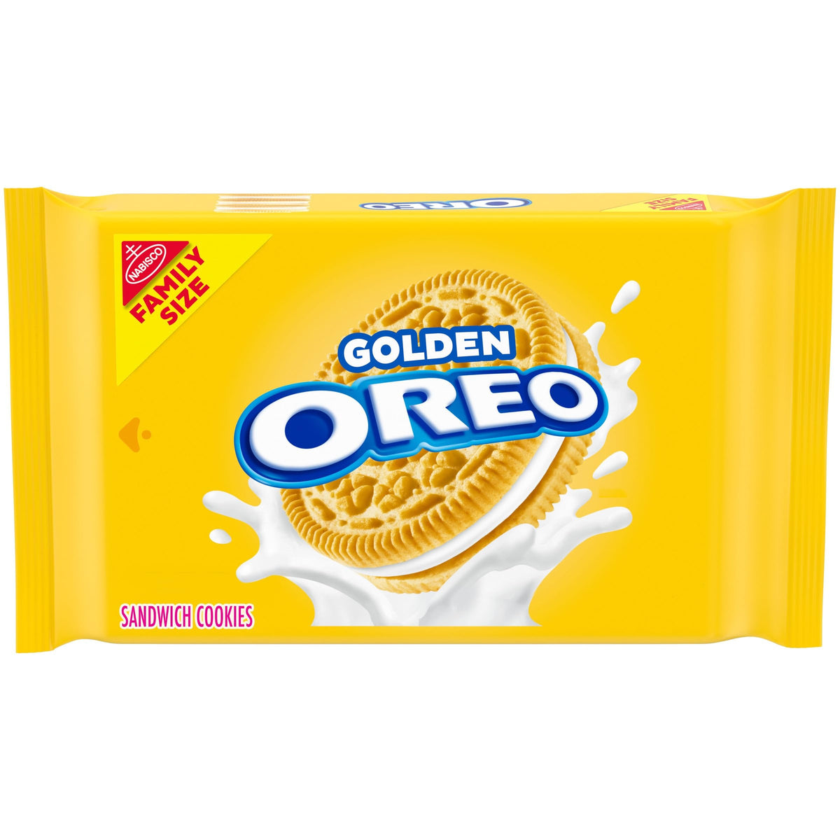 Oreo Golden Sandwich Cookies, Family Size, 18.12 Oz