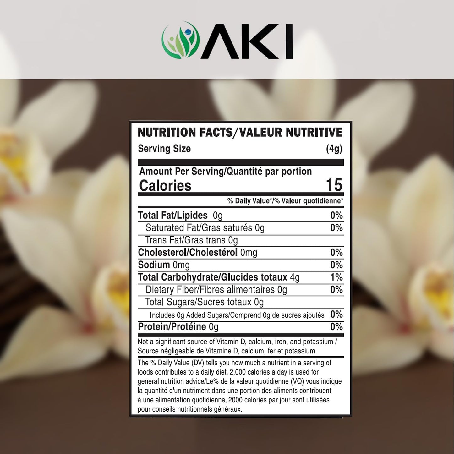 Aki Vanilla Extract Powder (2.2Lbs/1Kg) From Authentic Beans For Delicious Flavoring, Cooking, Baking, Drinks, Tea, Coffee, Smoothies, Cocktails - Sugar-Free &  -Free