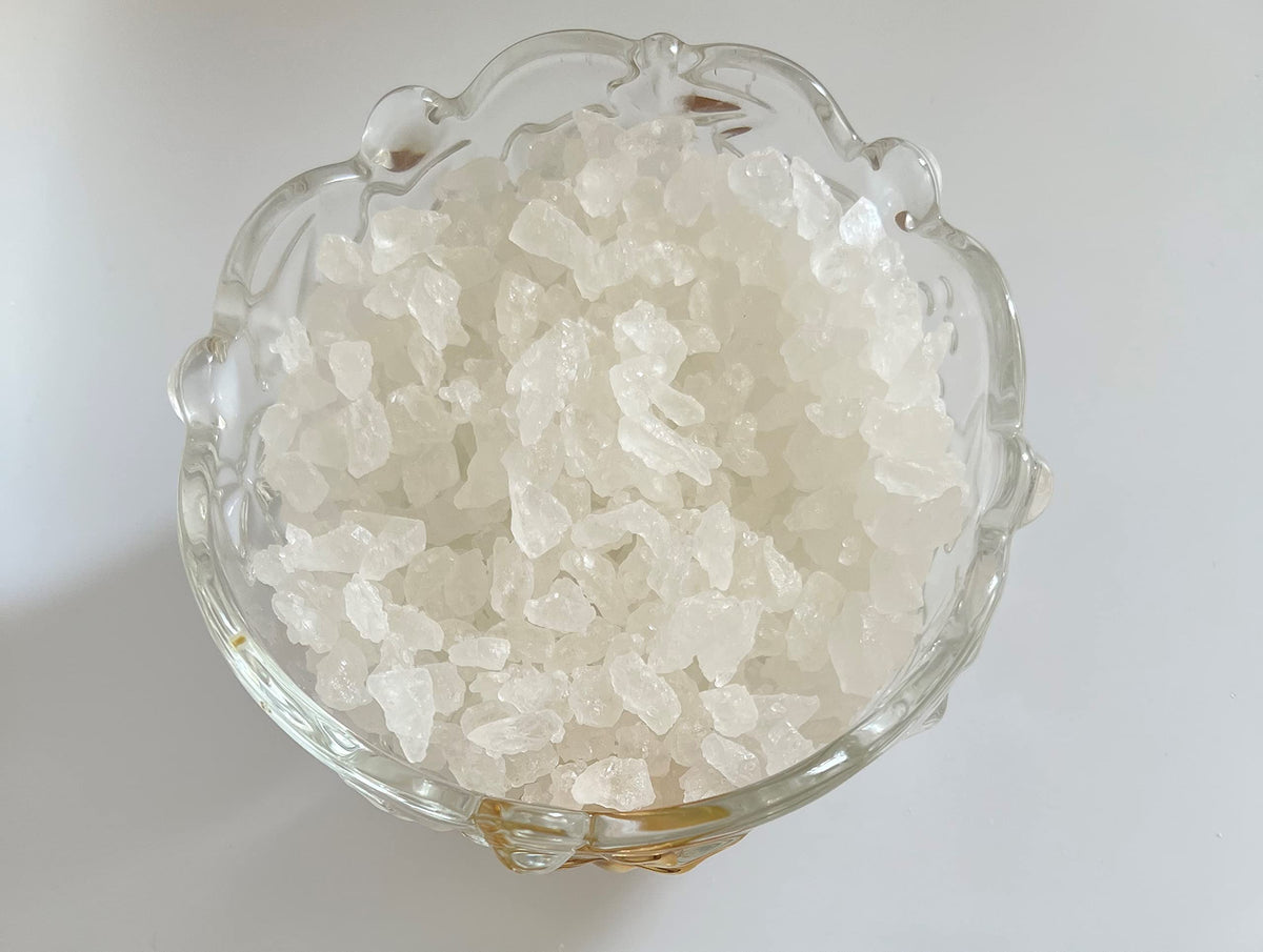 SweetGlob Old Fashioned White Rock Candy Crystals (Gems Rock Sugar Candy (Medium Crystal), 2 Pound)
