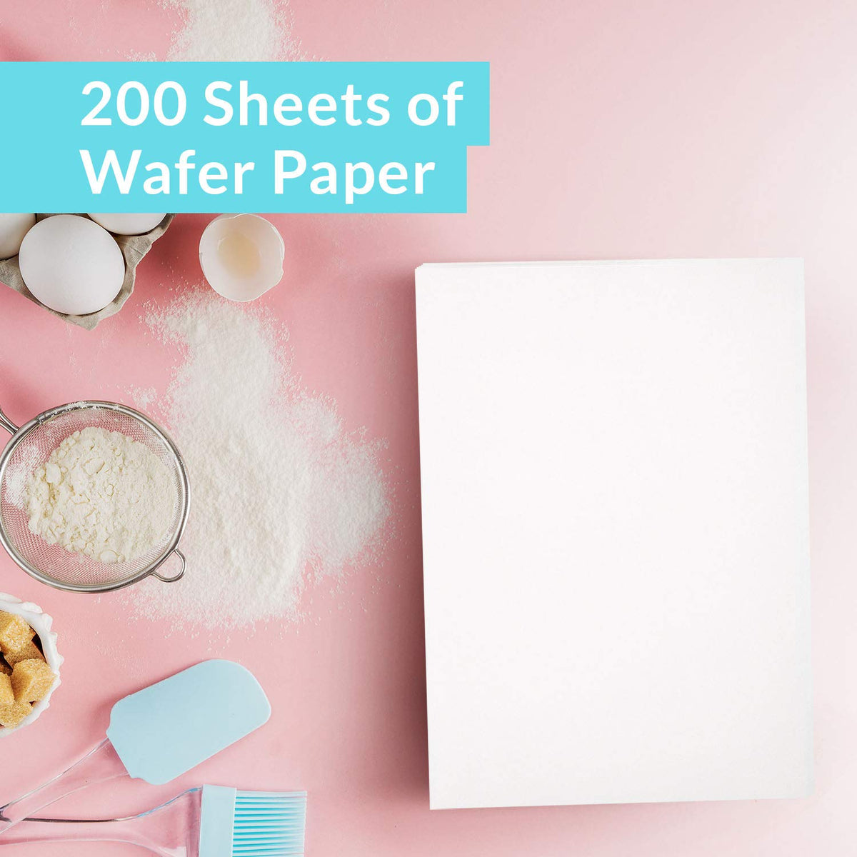 Oasis Supply 200 Piece O-Grade Wafer Paper Pack, 8'' by 11''