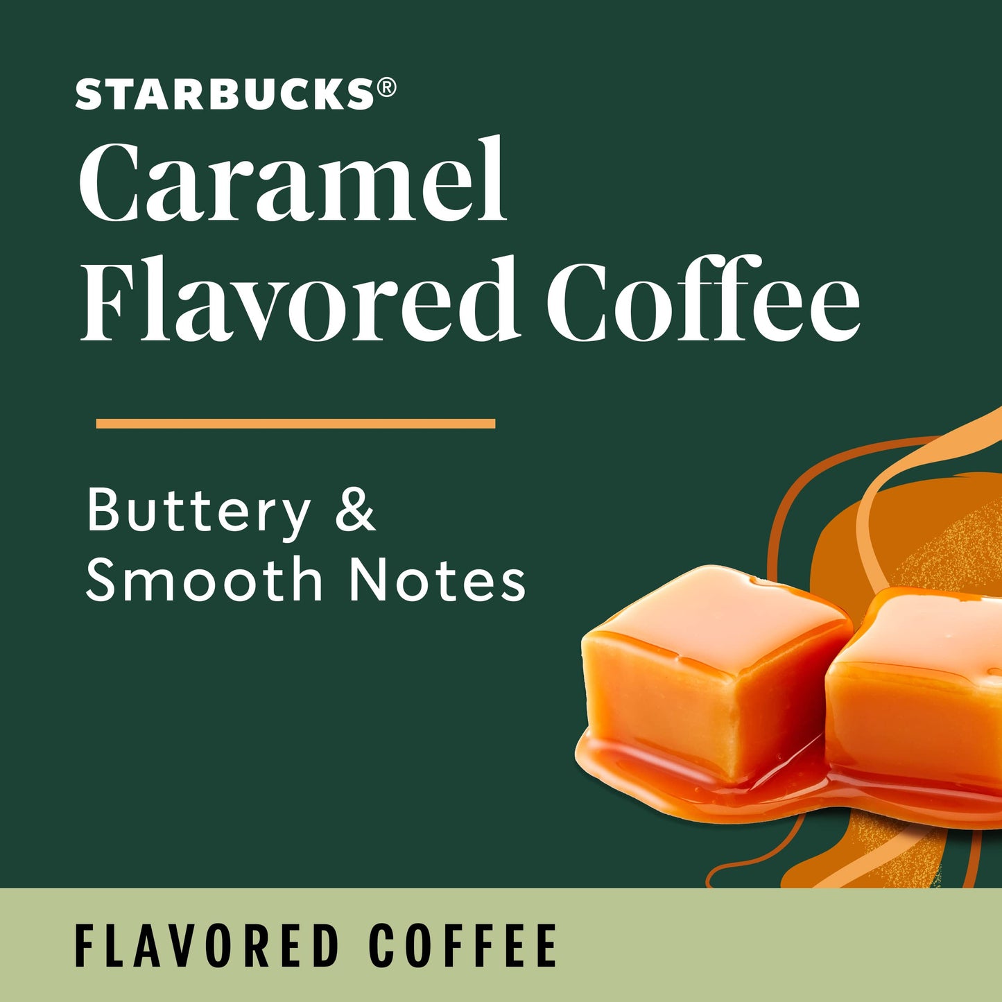 Starbucks Ground Coffee, Caramel Flavor, 100% Arabica, 6 Bags (11 oz each)
