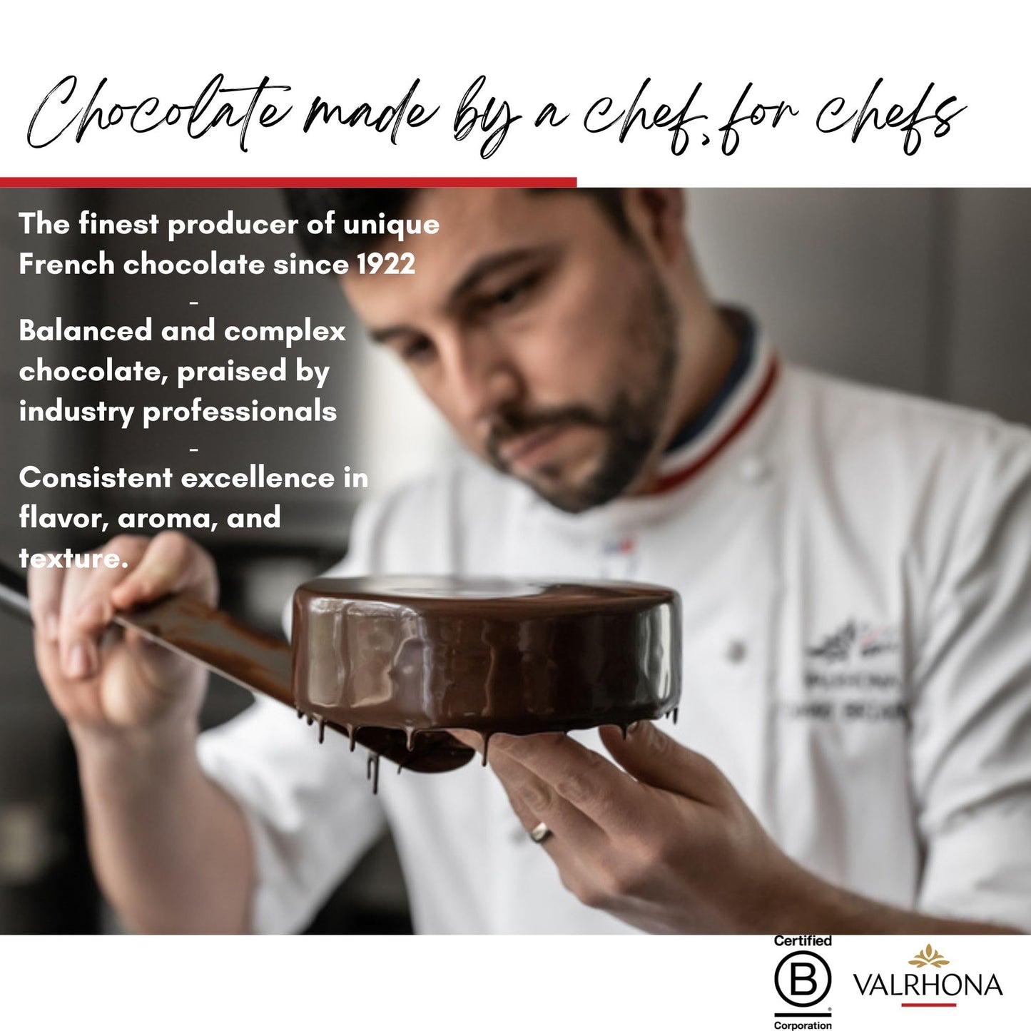 VALRHONA Dark Chocolate Discs 64% Cacao Easy Melt 250g Pack