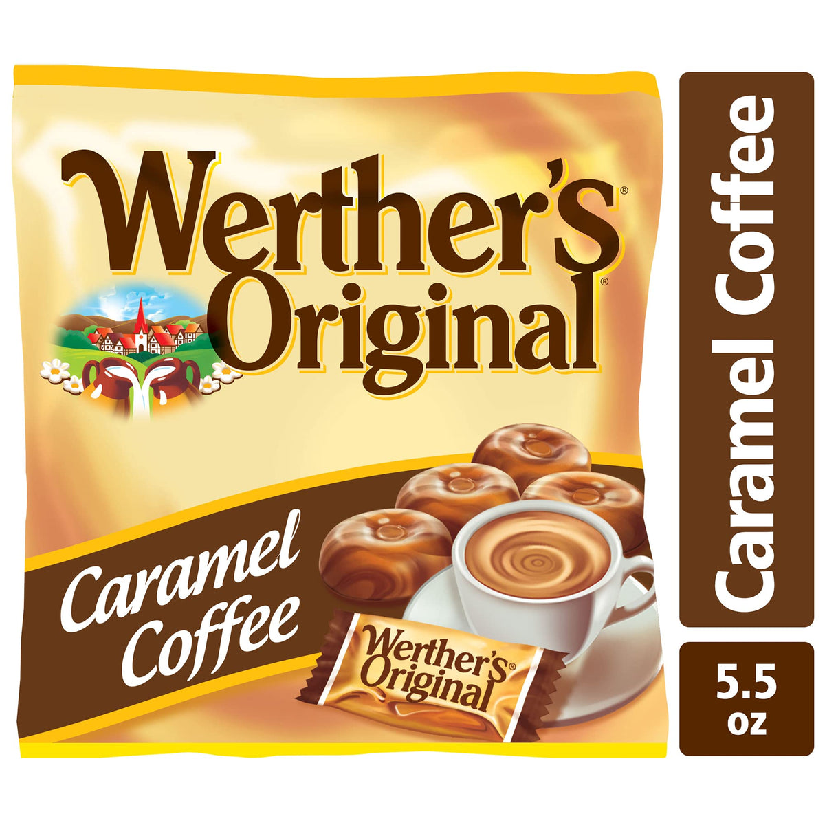 Werther'S Original Hard Caramel Coffee Candy, 5.5 Oz Bags (Pack Of 12)