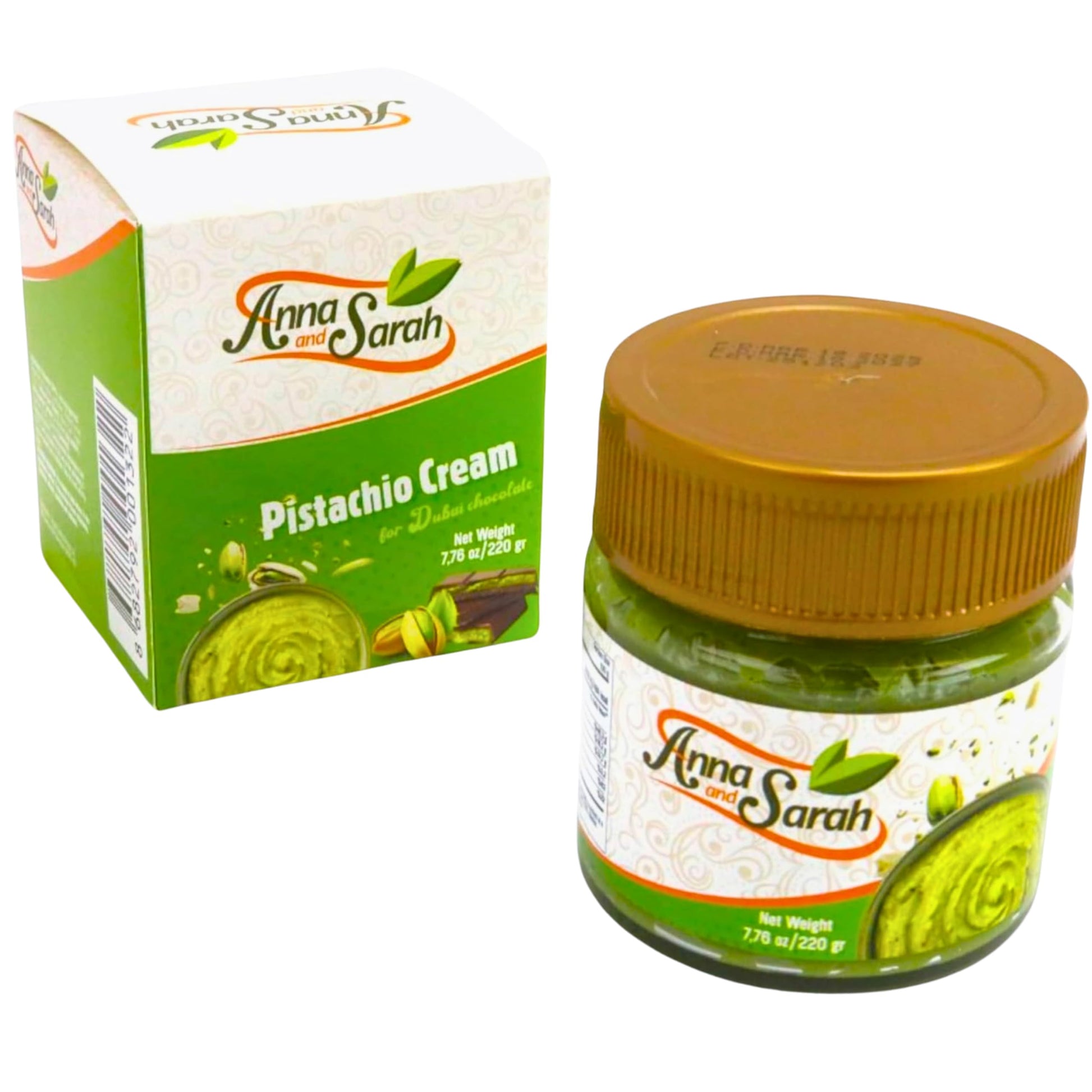 Pistachio Butter Spreadable Cream With Kataifi (Kadayif) Set 7.75 Oz (220 Gr)  Ready For Filling  In Glass Jar  Rich & Nutty Pistachio Cream Spread For Knafeh And Dubai Chocolate  Chocolate Bars  Halal
