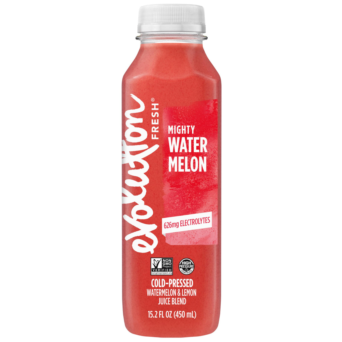 Evolution Fresh Mighty Watermelon, 100% Cold-Pressed Watermelon & Lemon Juice Blend, Natural Source of Hydration,15.2 Fl Oz