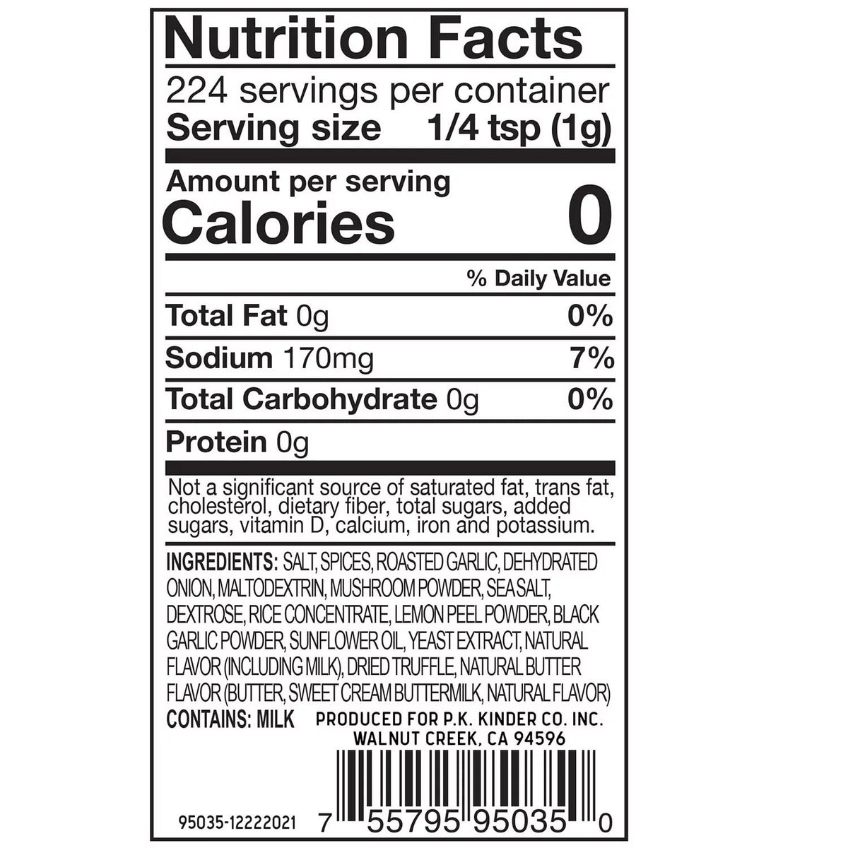Kinder'S Prime Steak With Black Garlic & Truffle Seasoning (7.9 Ounce)
