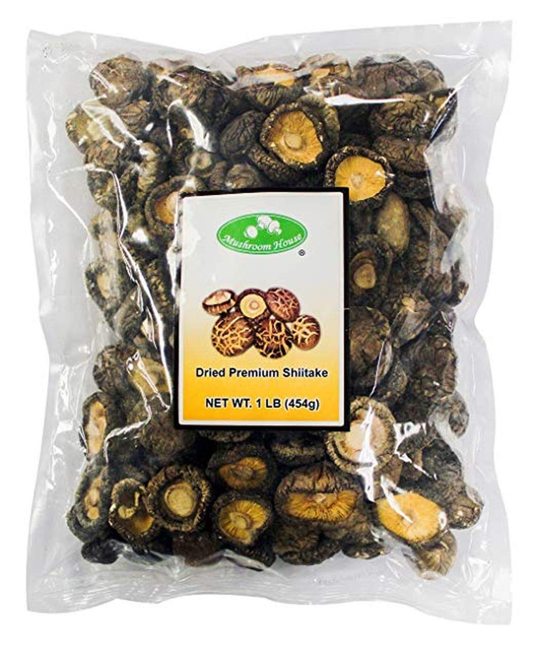 Mushroom House Dried Shiitake Premium Mushrooms, Whole, 16 Oz