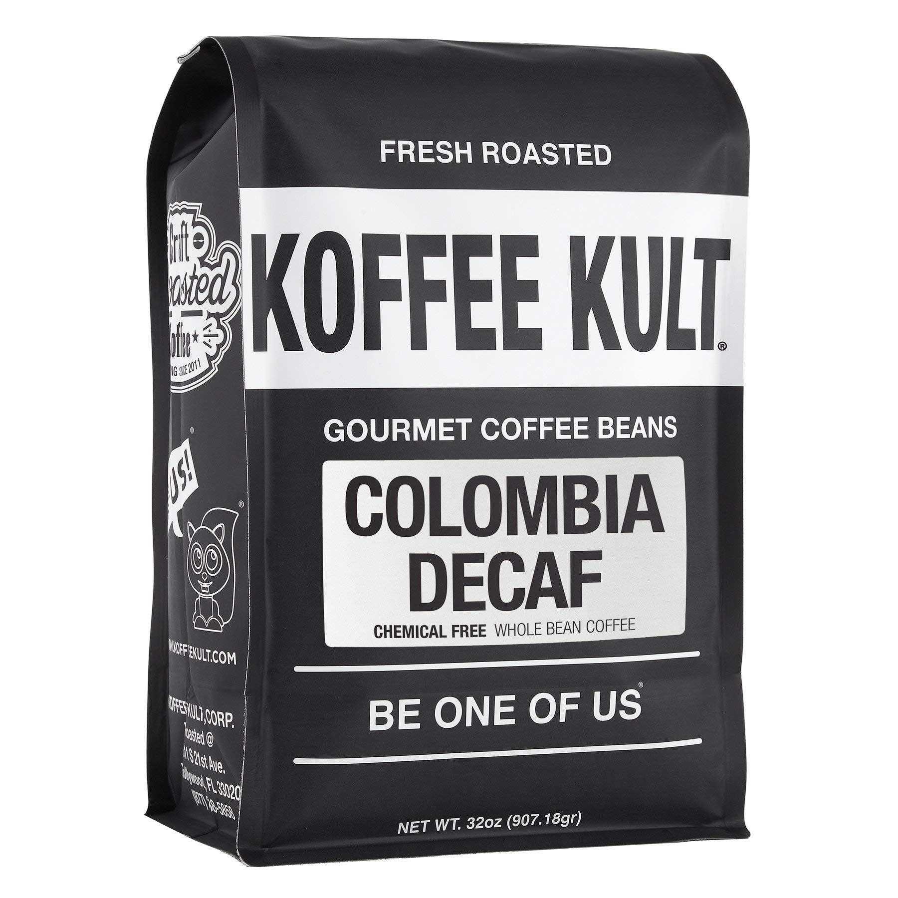 Koffee Kult Decaf Coffee Beans, Medium Roast, 100% Arabica, 2 Pound Bag, Swiss Water Process