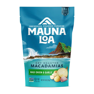 Mauna Loa Premium Roasted Macadamia Nuts, Maui Onion & Garlic, 7 Ounce