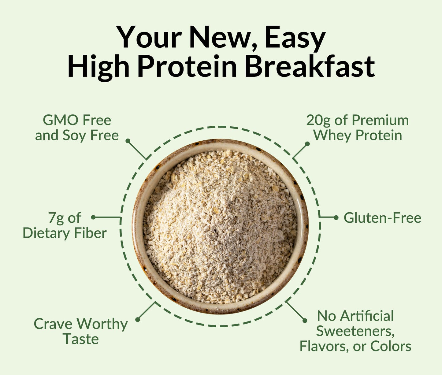 Naked Nutrition Apple Cinnamon Overnight Oats - 20g Protein, Gluten-Free, High Fiber, 30.4 Ounce (Pack of 1)