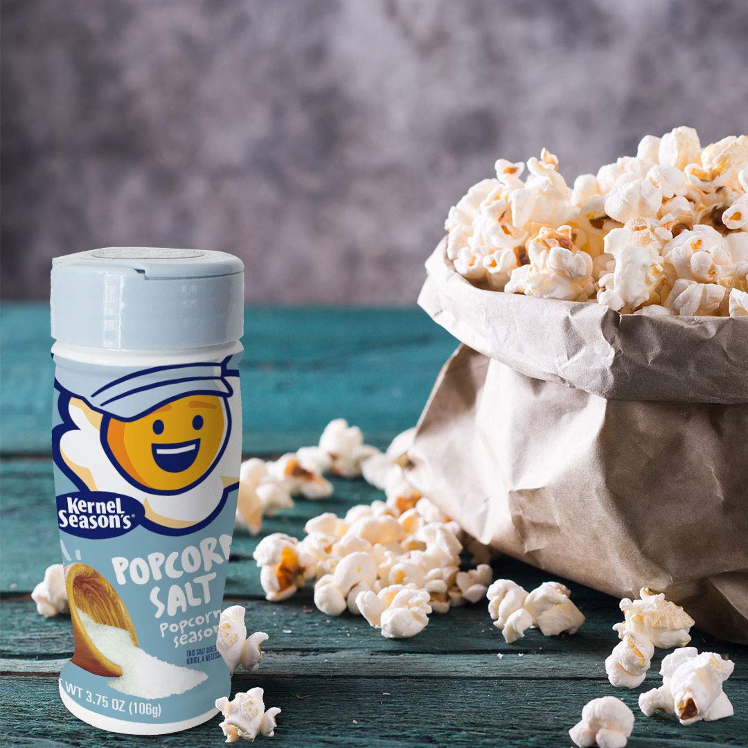 Kernel Season’s Popcorn Seasoning, Salt, 3.75 Ounce (Pack of 6) - Flavorful Topping for Perfect Popcorn, Blue Packaging