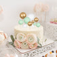 Gyufise 30Pcs Balls Cake Topper Mini Balloons Cupcake Topper Diy Cake Insert Topper Foam Cake Balls Baking Decoration For Weddin